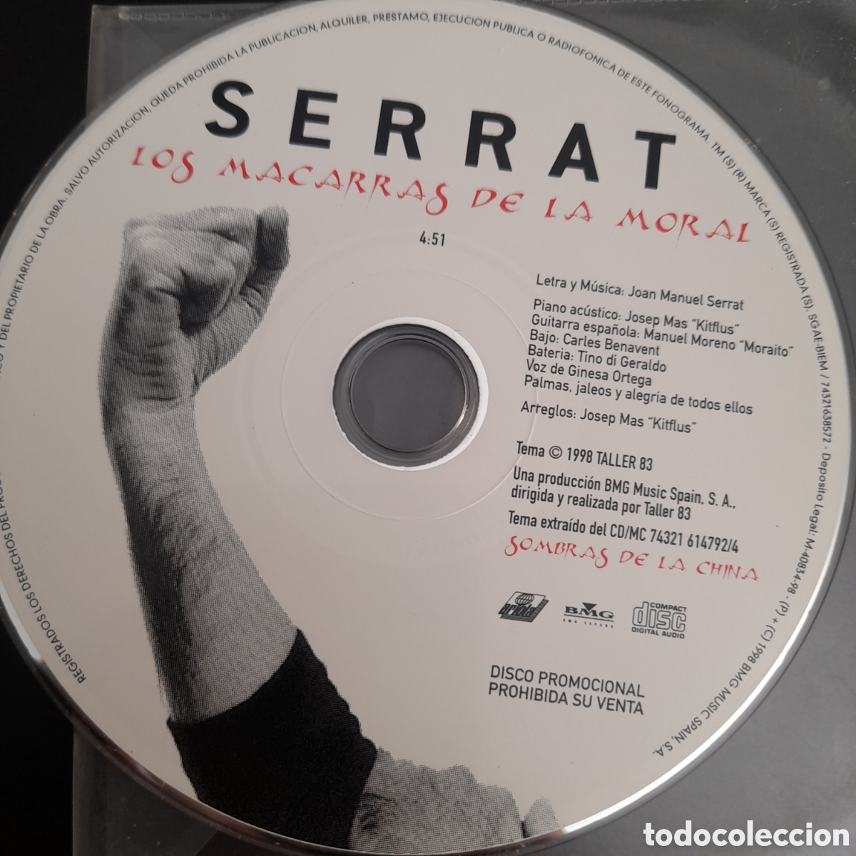 CDs de m&uacute;sica: Serrat &ndash; Los Macarras De La Moral. CD, Single, Promo - Foto 1