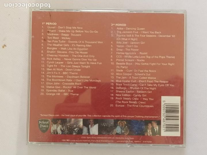 CDs de m&uacute;sica: CD SCHOOL DISCO.COM - 40 ROCK POP DISCO ANTHEMS (2 CDS) (4H) - Foto 2
