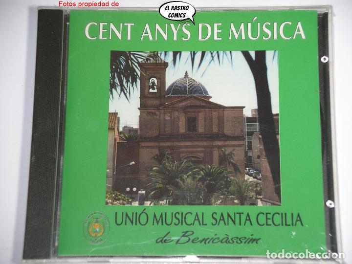 CDs de m&uacute;sica: Cent Anys de M&uacute;sica, Uni&oacute; Musical Santa Cecilia de Benic&agrave;ssim, Alapont, CD precintado, Tabalet, 1995