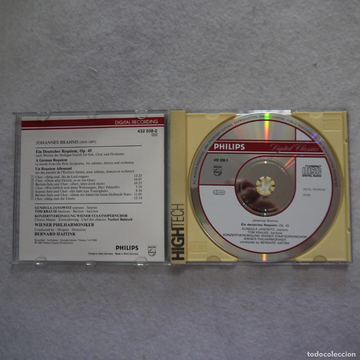 CDs de m&uacute;sica: BERNARD HAITINK - BRAHMS EIN DEUTSCHES REQUIEM - CD - Foto 2