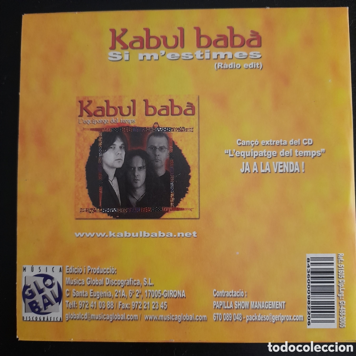 CDs de m&uacute;sica: Kabul Bab&agrave; &ndash; Si MEstimes. CD, Single - Foto 2