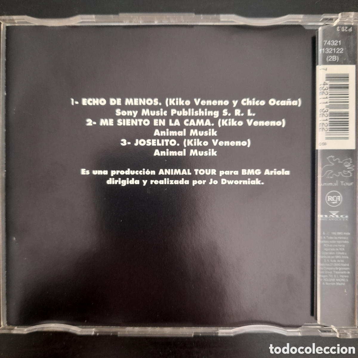 CDs de m&uacute;sica: Kiko Veneno &ndash; Echo De Menos. CD, Single - Foto 2