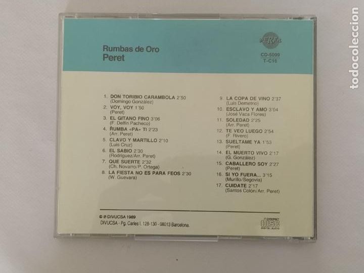 CDs de m&uacute;sica: CD PERET - RUMBAS DE ORO (5Ww) - Foto 2