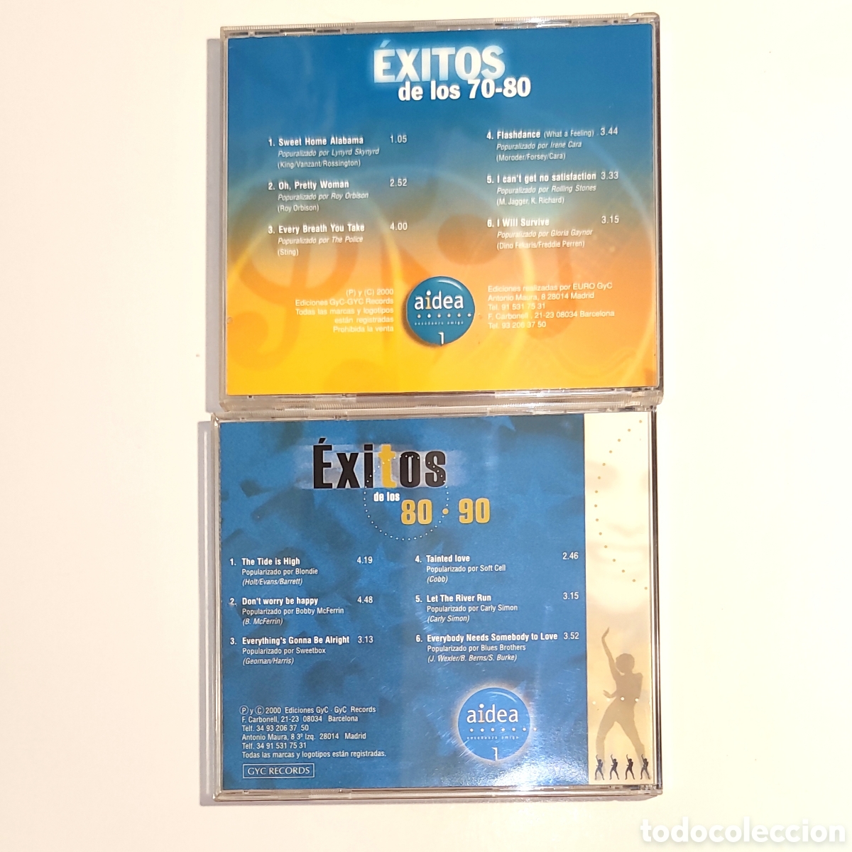 CDs de m&uacute;sica: 2 CD &Eacute;xitos 70-80 y 80-90 Aidea - Foto 3