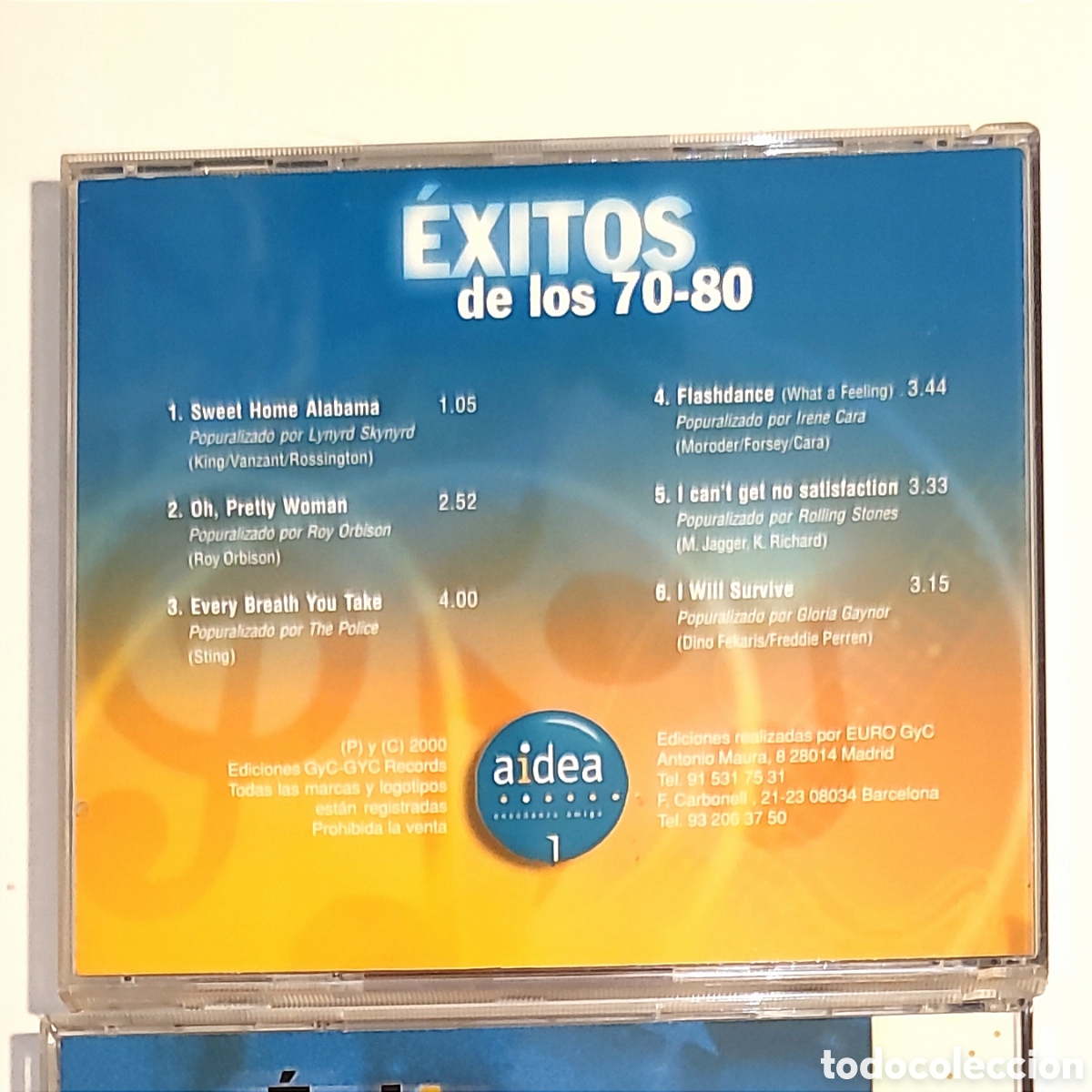 CDs de m&uacute;sica: 2 CD &Eacute;xitos 70-80 y 80-90 Aidea - Foto 5