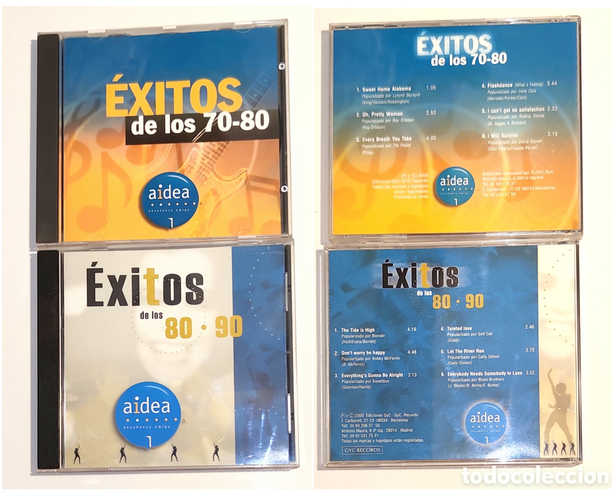 CDs de m&uacute;sica: 2 CD &Eacute;xitos 70-80 y 80-90 Aidea - Foto 1
