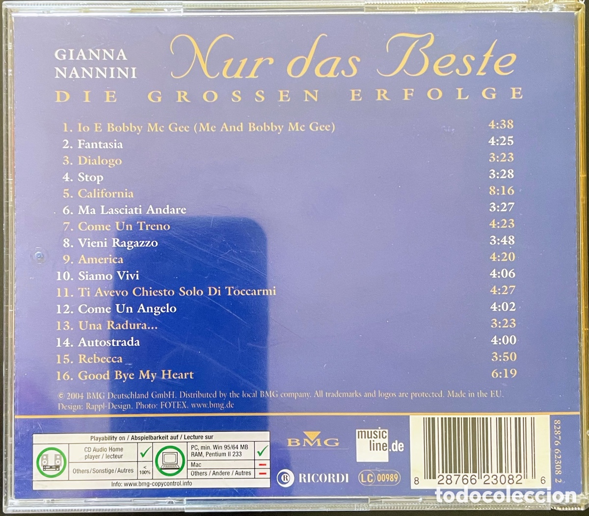 CDs de m&uacute;sica: Gianna Nannini Nur das Beste - Foto 2