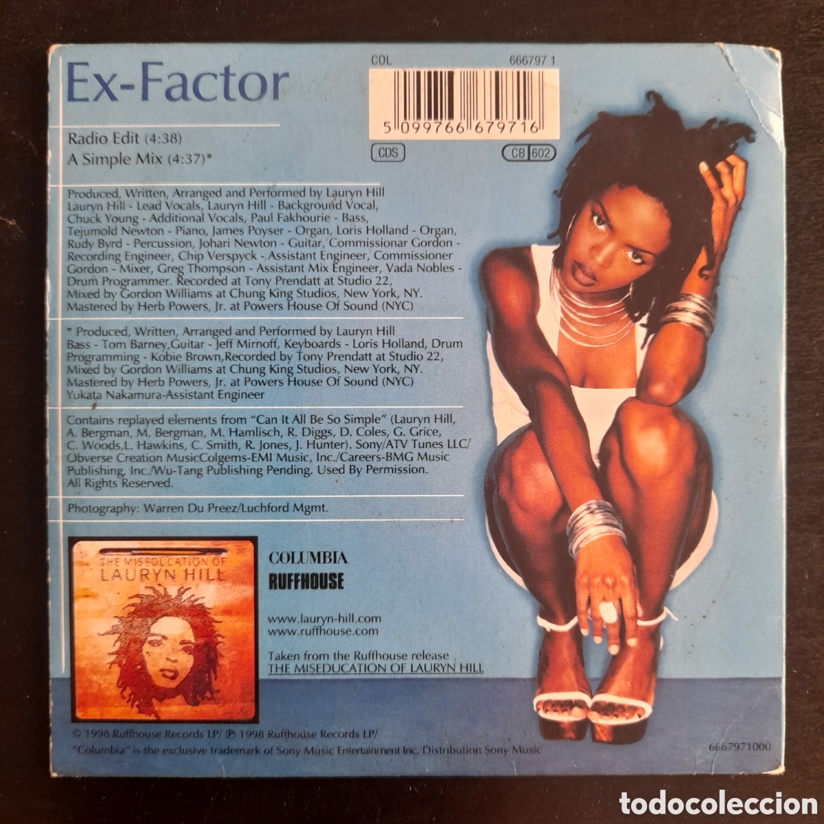 CDs de m&uacute;sica: Lauryn Hill &ndash; Ex-Factor. 1998, Europa. CD, Single - Foto 2