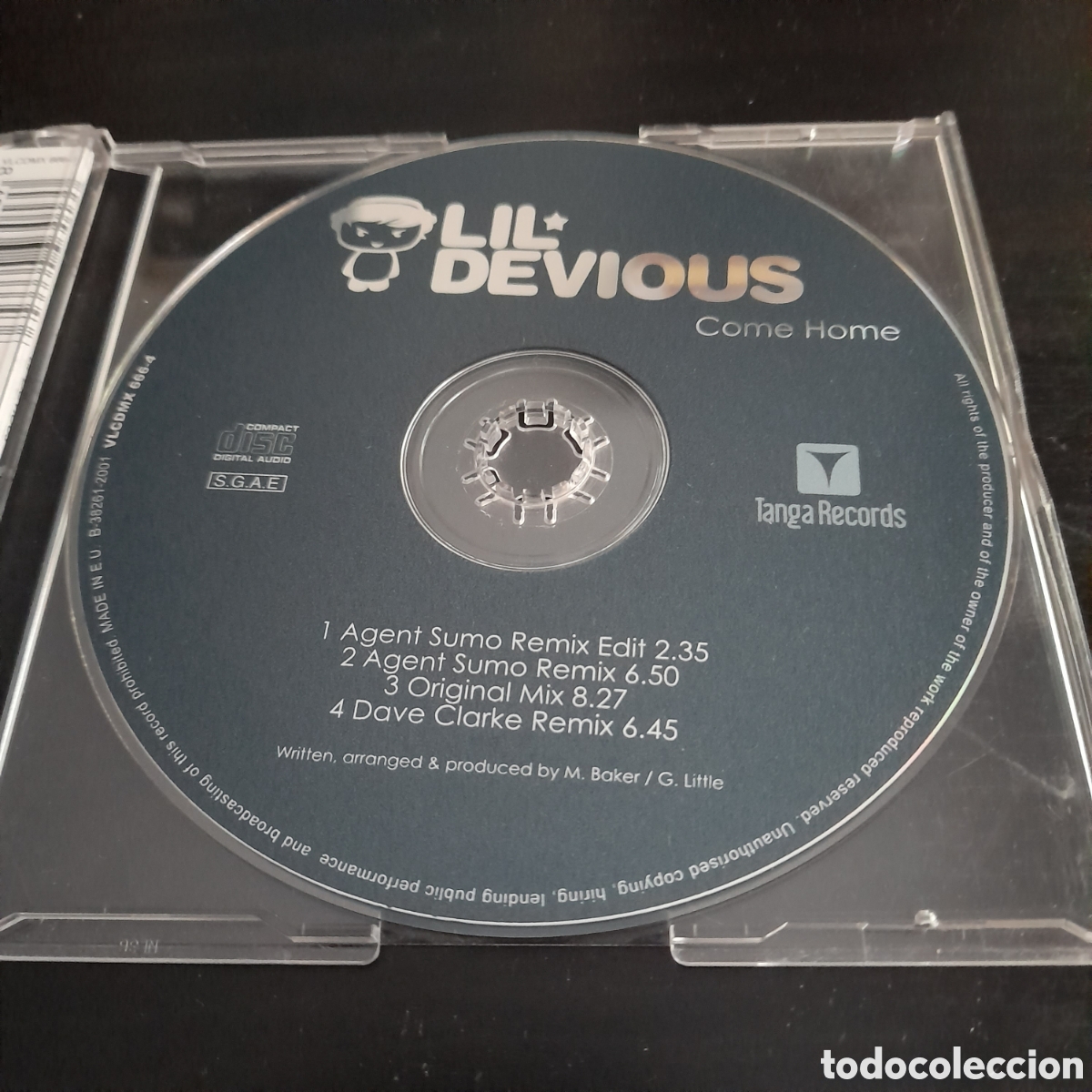 CDs de m&uacute;sica: Lil Devious &ndash; Come Home. CD, Maxi-Single 2001 Espa&ntilde;a - Foto 2