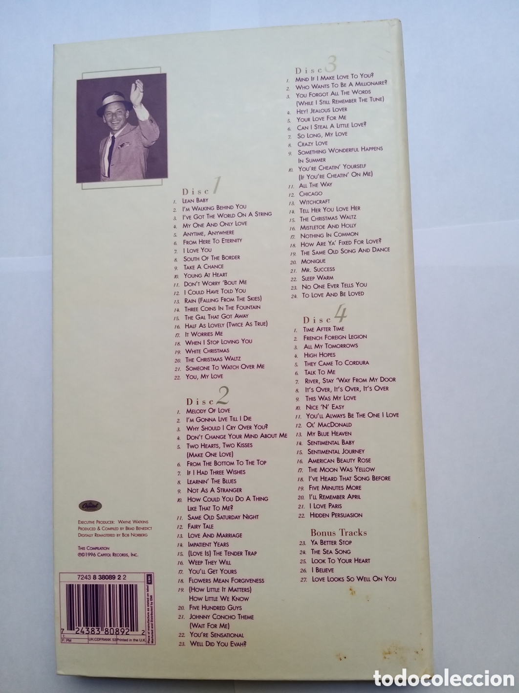 CDs de m&uacute;sica: FRANK SINATRA - THE COMPLETE CAPITOL SINGLES COLLECTION - 4 CD BOX SET - Foto 2