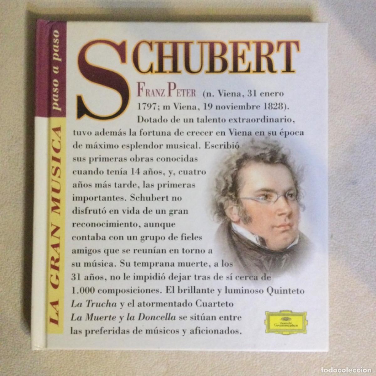 CDs de m&uacute;sica: Libro + CD. &ldquo;La Gran M&uacute;sica Paso a Paso&rdquo;. SCHUBERT&rdquo; - Foto 1