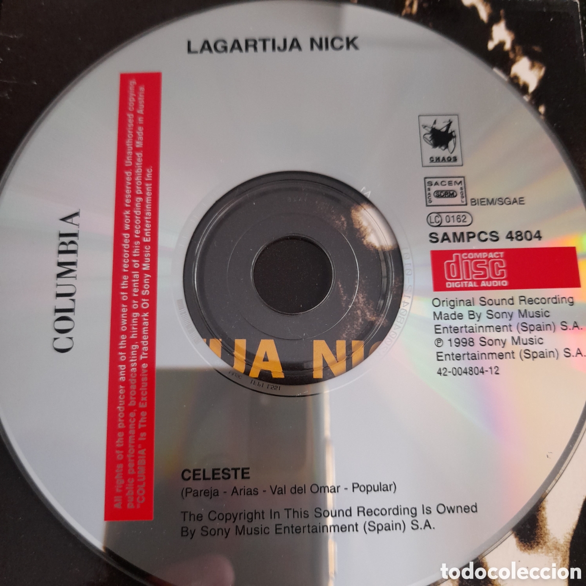 CDs de m&uacute;sica: Lagartija Nick &ndash; Celeste. CD, Single, Cardboard - Foto 3