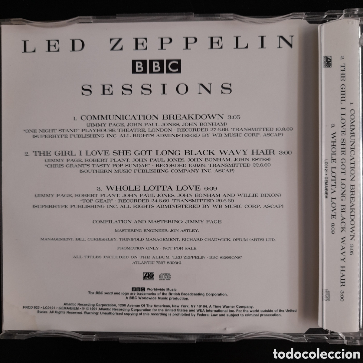 CDs de m&uacute;sica: Led Zeppelin &ndash; BBC Sessions. 1997, USA. CD, Promo, Sampler - Foto 2