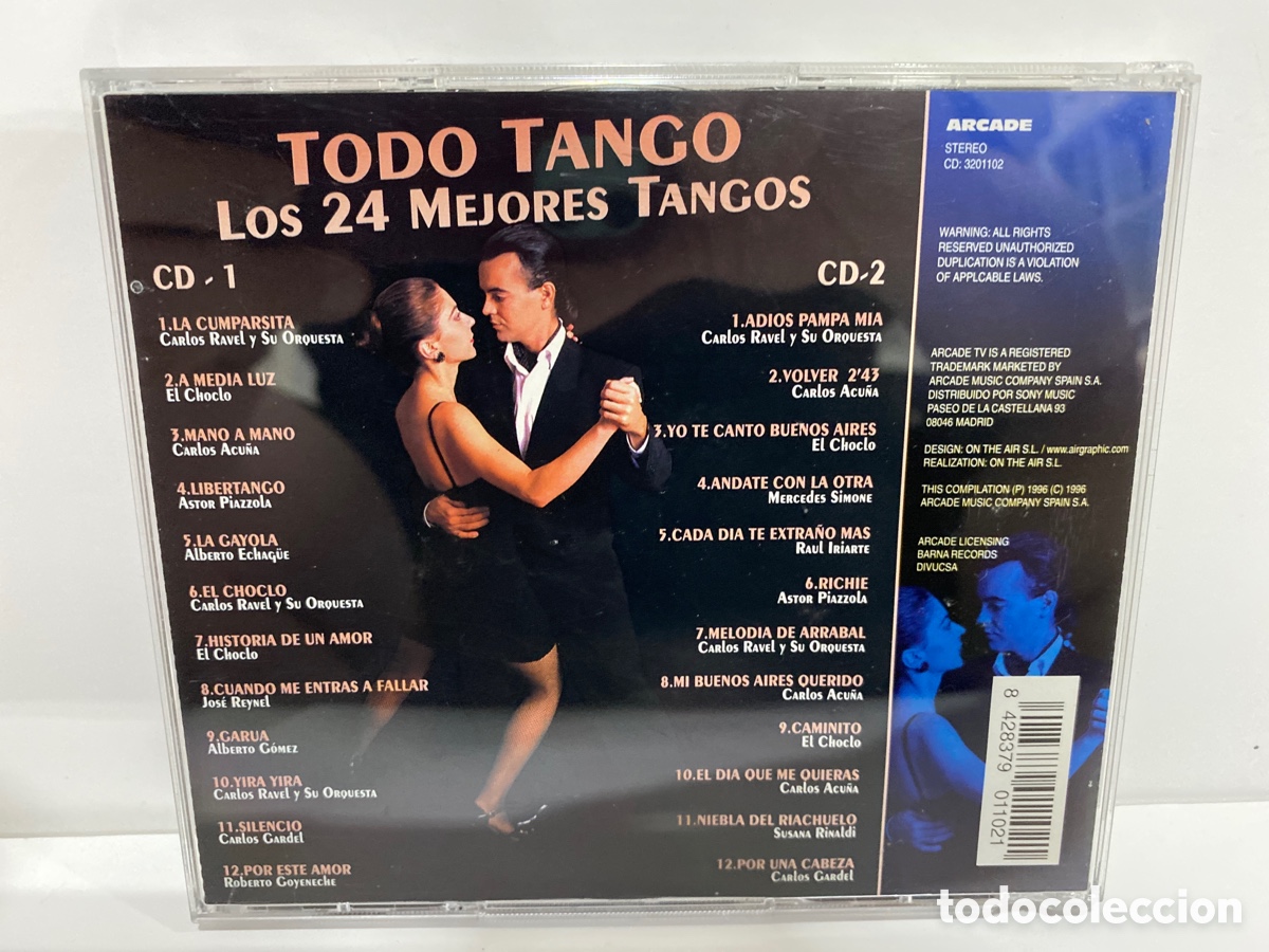 CDs de m&uacute;sica: Todo Tango - Los 24 Mejores Tangos (2xCD, Comp) - Foto 2