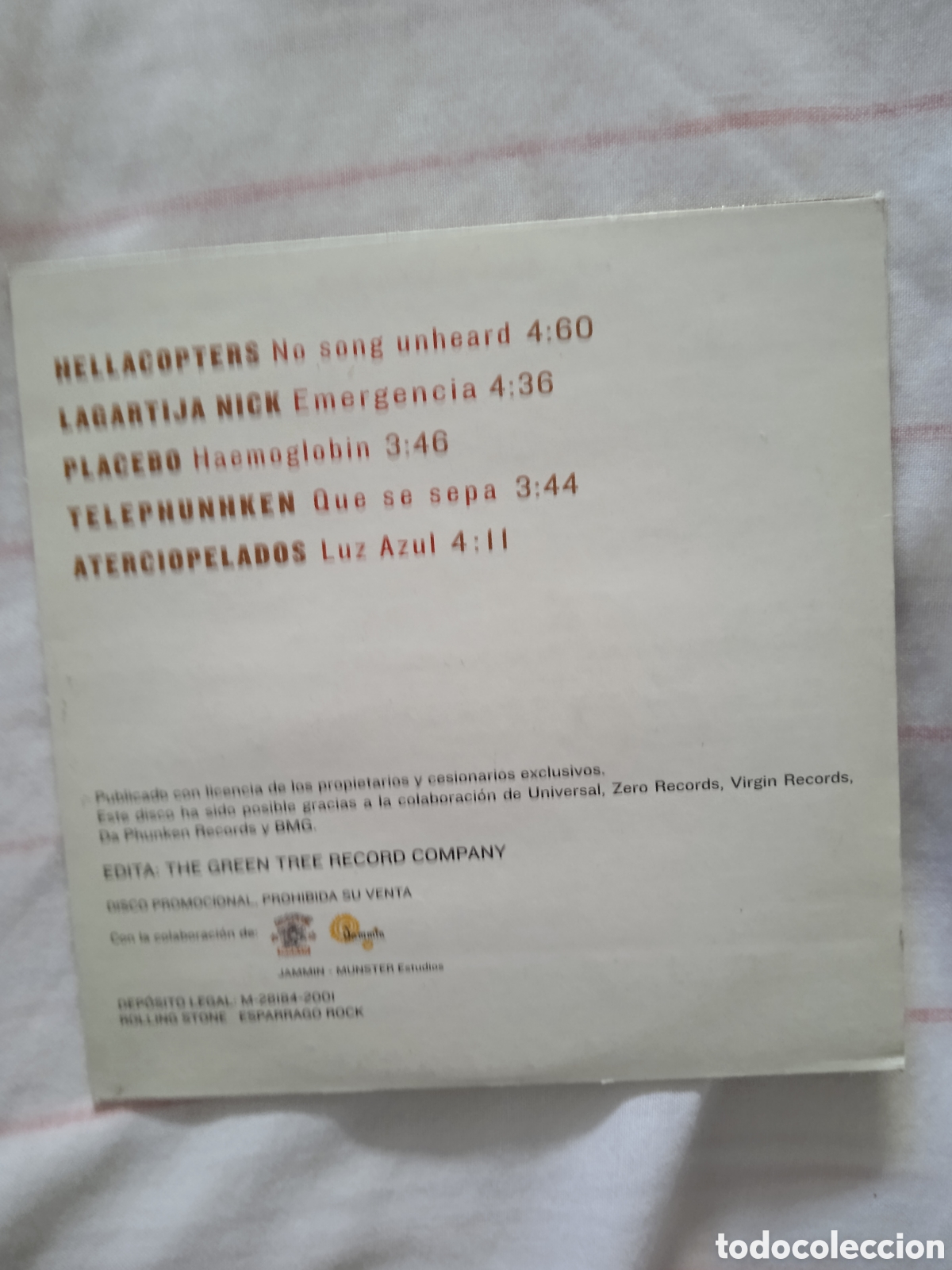 CDs de m&uacute;sica: ROLLING STONES / ESPARRAGO ROCK / 2001 / SINGLE / CD - Foto 2