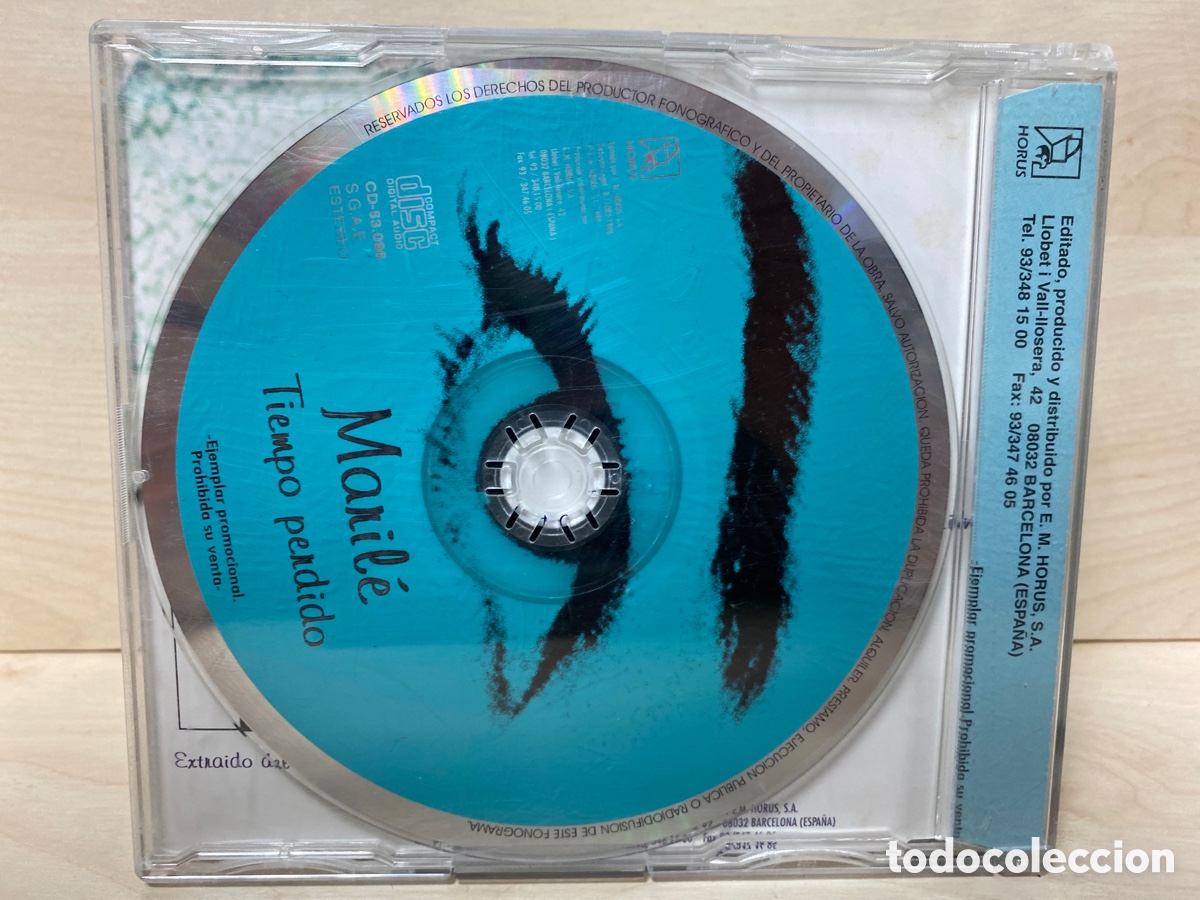 CDs de m&uacute;sica: Maril&eacute; - Tiempo Perdido (CD, Single, Promo) - Foto 2