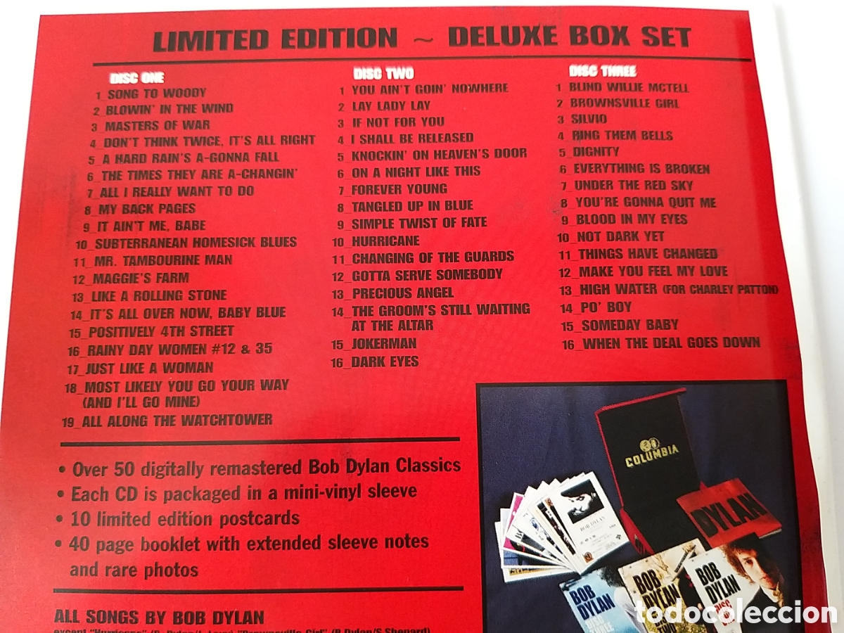 CDs de m&uacute;sica: BOB DYLAN - 3 CD LIMITED EDITION - DELUXE BOX SET - Foto 4