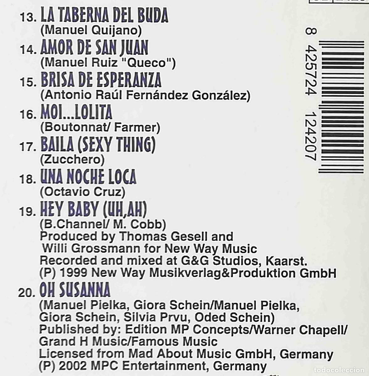 CDs de m&uacute;sica: CD Playa Total 7 - 20 &eacute;xitos 2002. - Foto 5