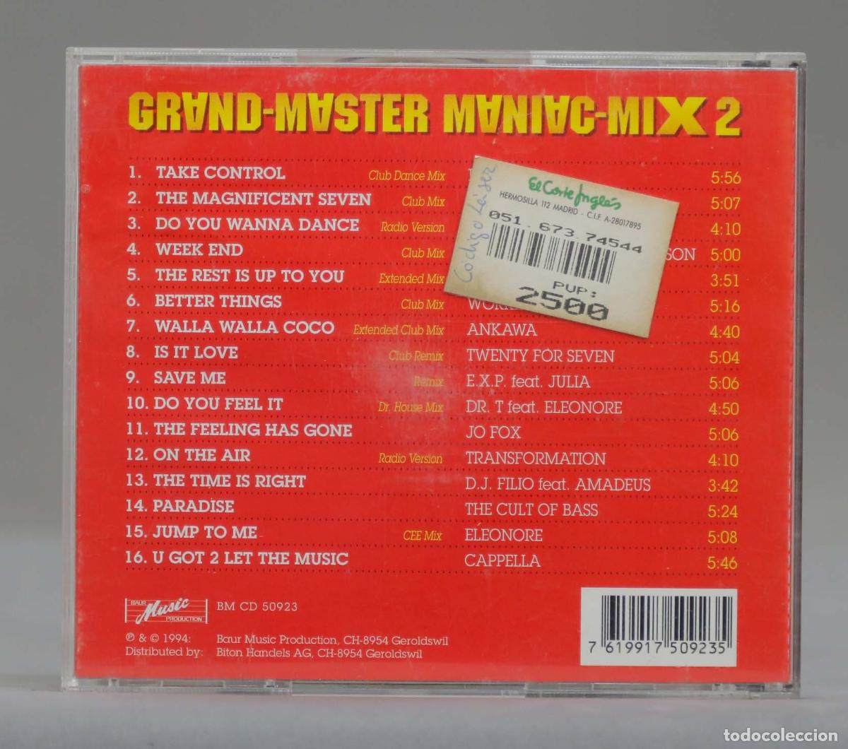 CDs de m&uacute;sica: CD. Various &ndash; Grand-Master Maniac-Mix Volume 2 - Foto 2