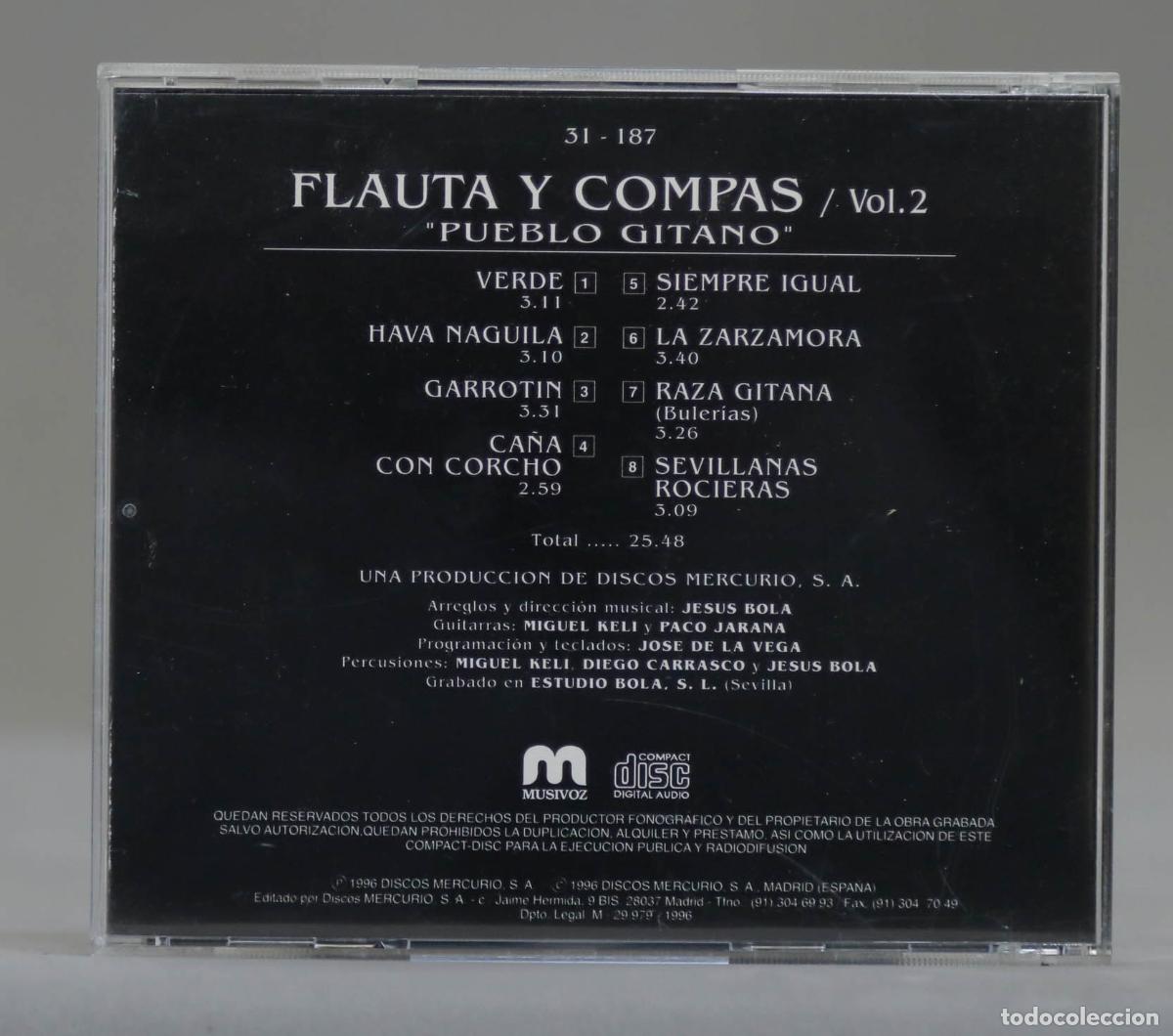 CDs de m&uacute;sica: CD. Pueblo Gitano &ndash; Flauta Y Compas. VOL 2 - Foto 2