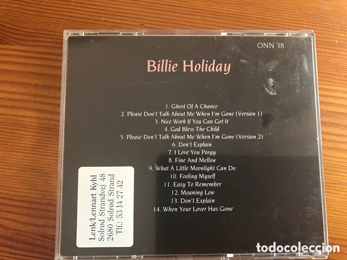 CDs de m&uacute;sica: Billie Holiday. Onn 38 - Foto 3