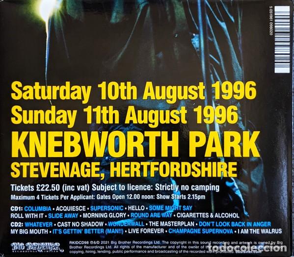 CDs de m&uacute;sica: Oasis &ndash; Knebworth 1996 - 2 x CD Nuevo - Foto 2