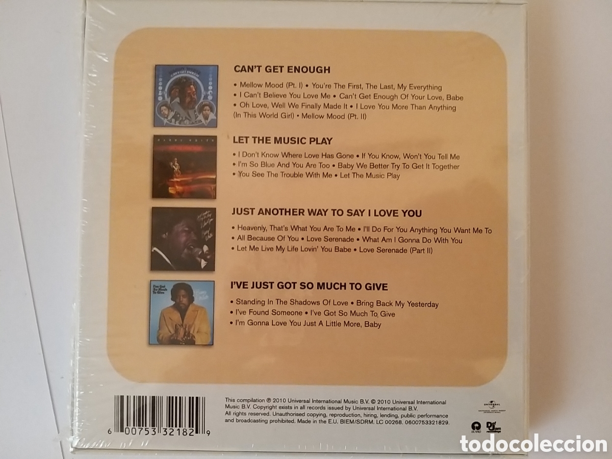 CDs de m&uacute;sica: BARRY WHITE - 4 CD BOX SET - Foto 2