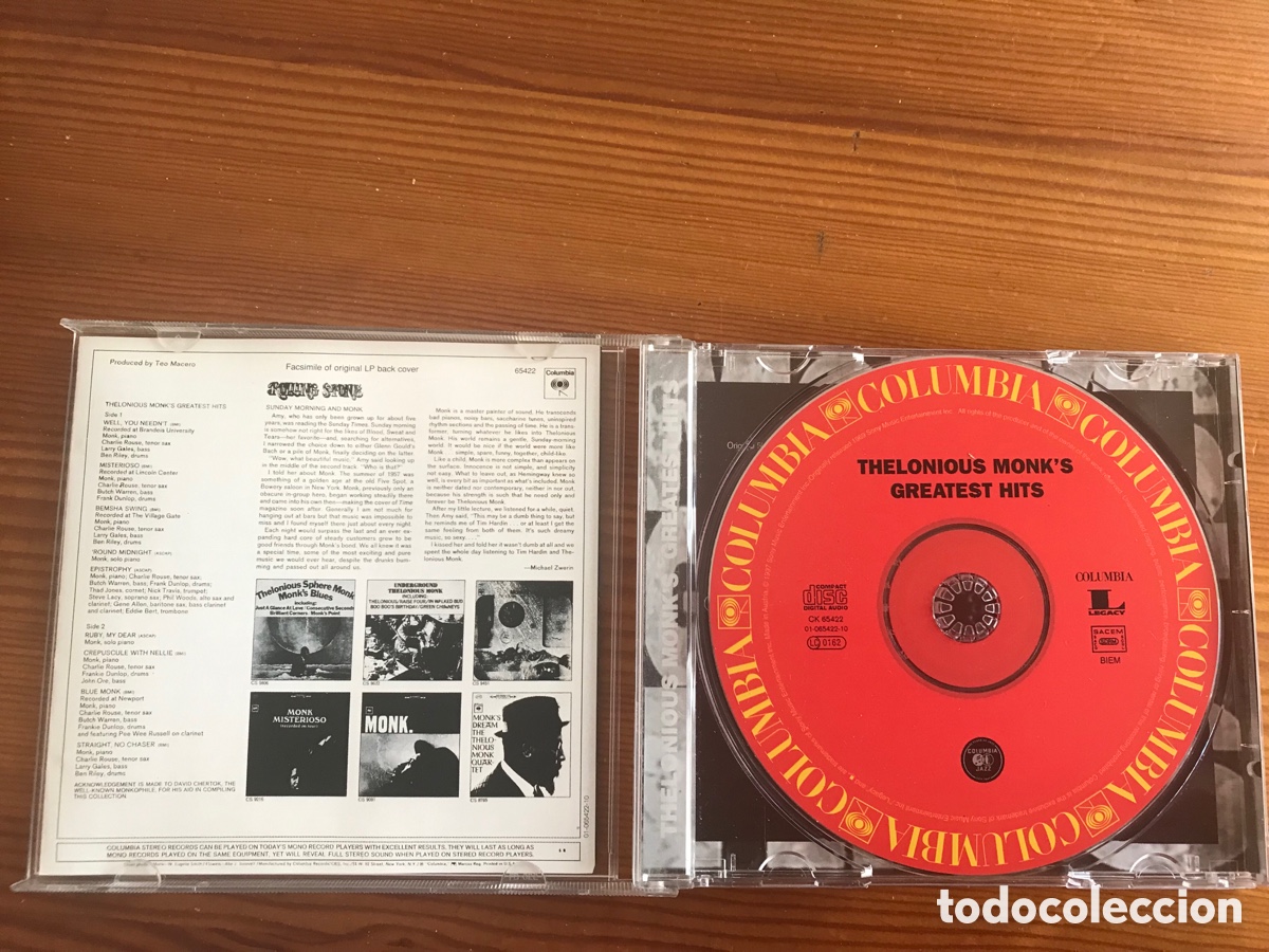 CDs de m&uacute;sica: Monk&rsquo;s Greatest hits. Thelonious Monk - Foto 4