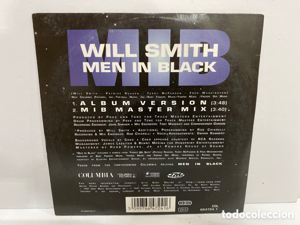 CDs de m&uacute;sica: Will Smith - Men In Black (CD, Single) - Foto 2