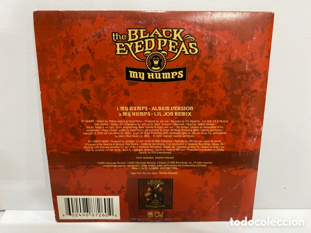 the black eyed peas - my humps (cd, single) - Compra venta en todocoleccion