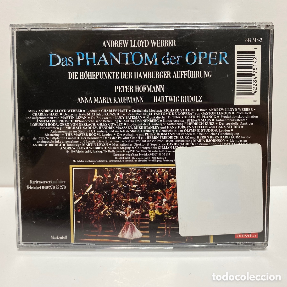 CDs de m&uacute;sica: Andrew Lloyd Webber - Das Phantom Der Oper (CD, Album) - Foto 2