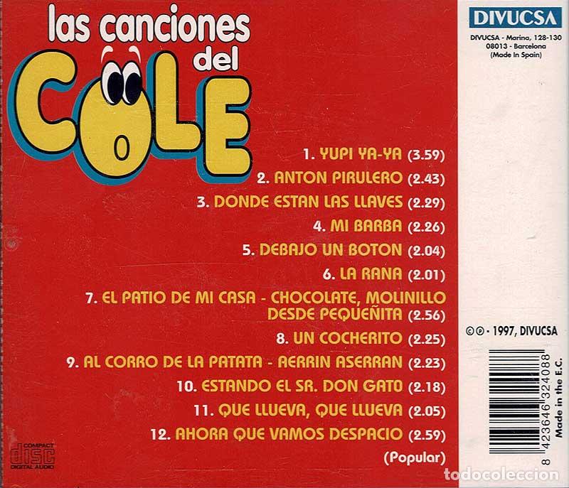 CDs de m&uacute;sica: Las canciones del cole. CD - Foto 2