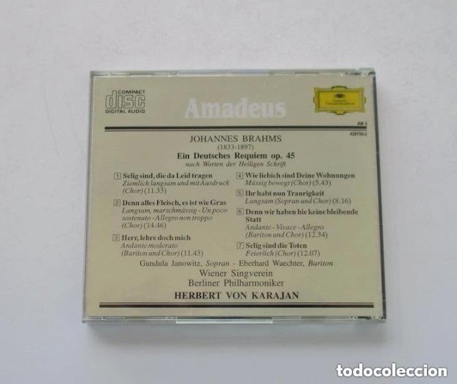 CDs de m&uacute;sica: BRAHMS - EIN DEUTSCHES REQUIEM - HERBERT VON KARAJAN - Foto 3