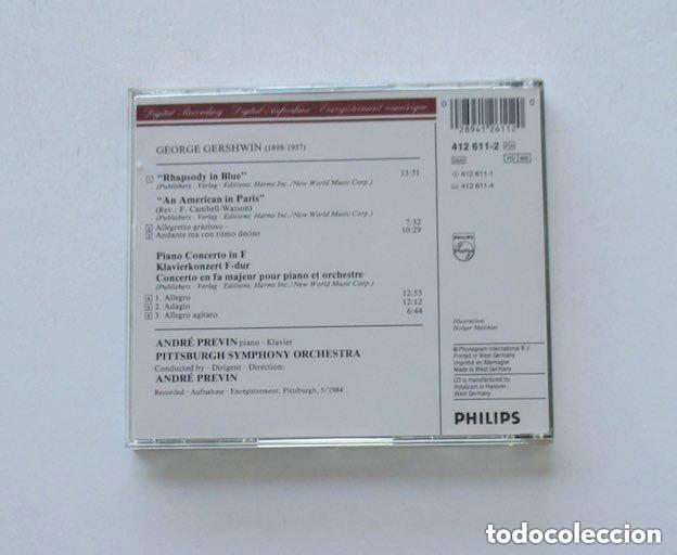 CDs de m&uacute;sica: GERSHWIN - PITTSBURGH SYMPHONY ORCHESTRA, ANDRE PREVIN - Foto 3