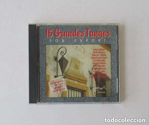 CDs de m&uacute;sica: 16 GRANDES TANGOS FOR EXPORT - Foto 1