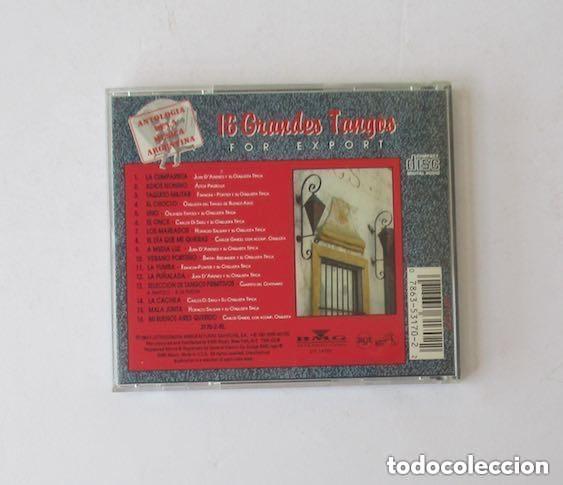 CDs de m&uacute;sica: 16 GRANDES TANGOS FOR EXPORT - Foto 3