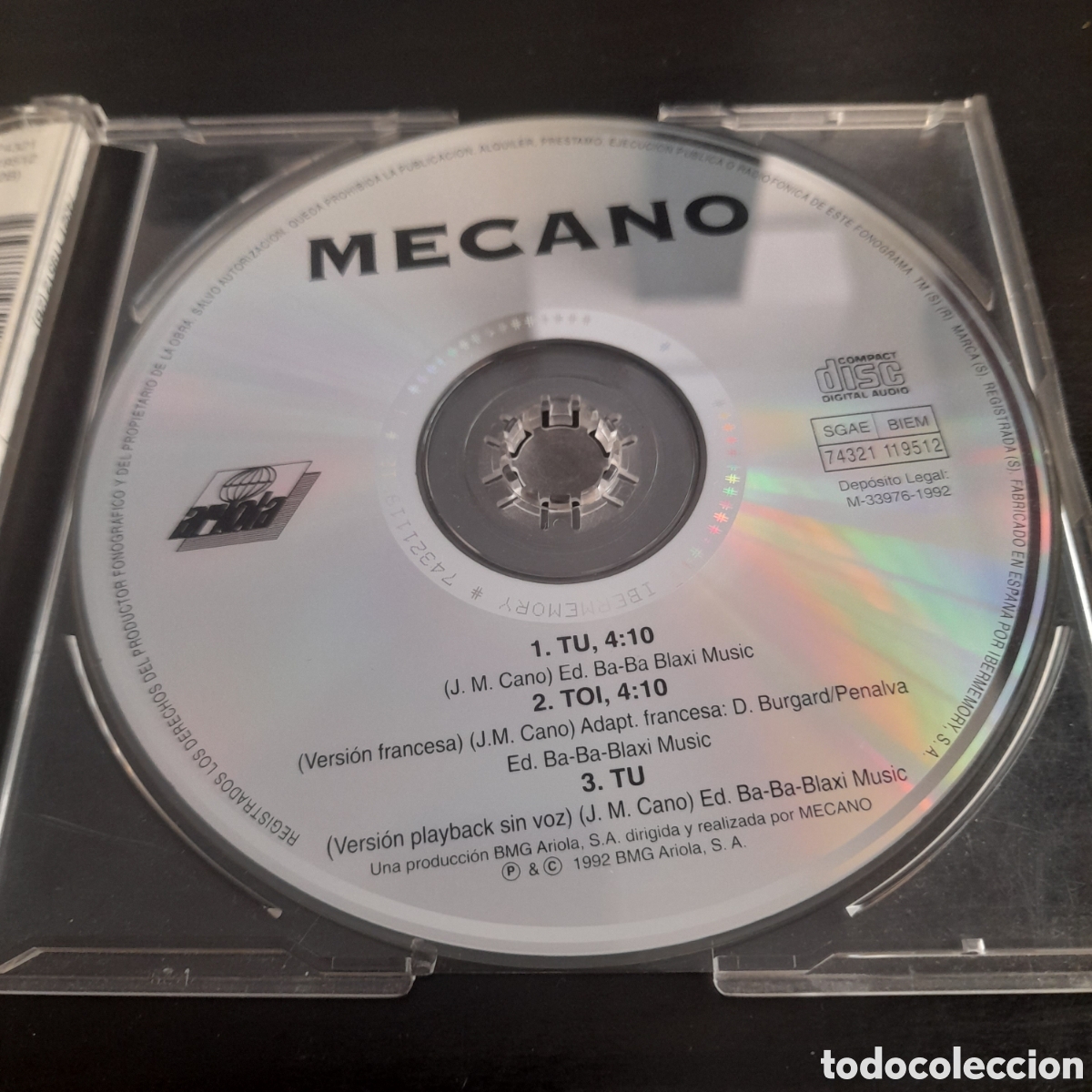 CDs de m&uacute;sica: Mecano &ndash; T&uacute;. CD, Maxi-Single, slimcase 1992 - Foto 2