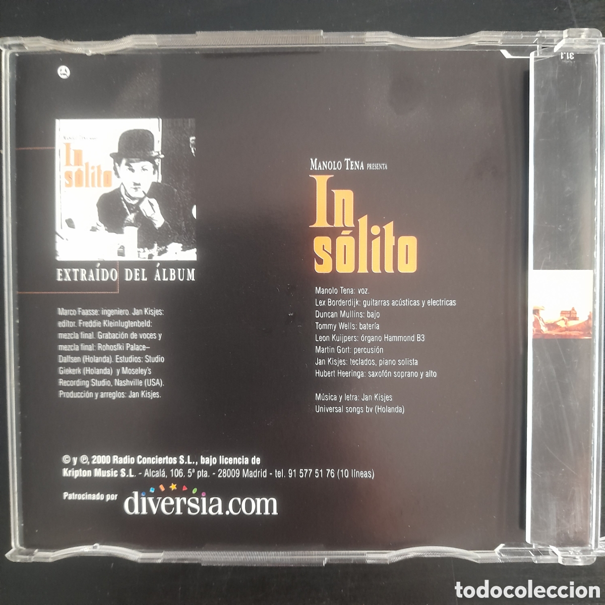 CDs de m&uacute;sica: Manolo Tena &ndash; Back Home. CD, Single, Promo 2000 - Foto 3