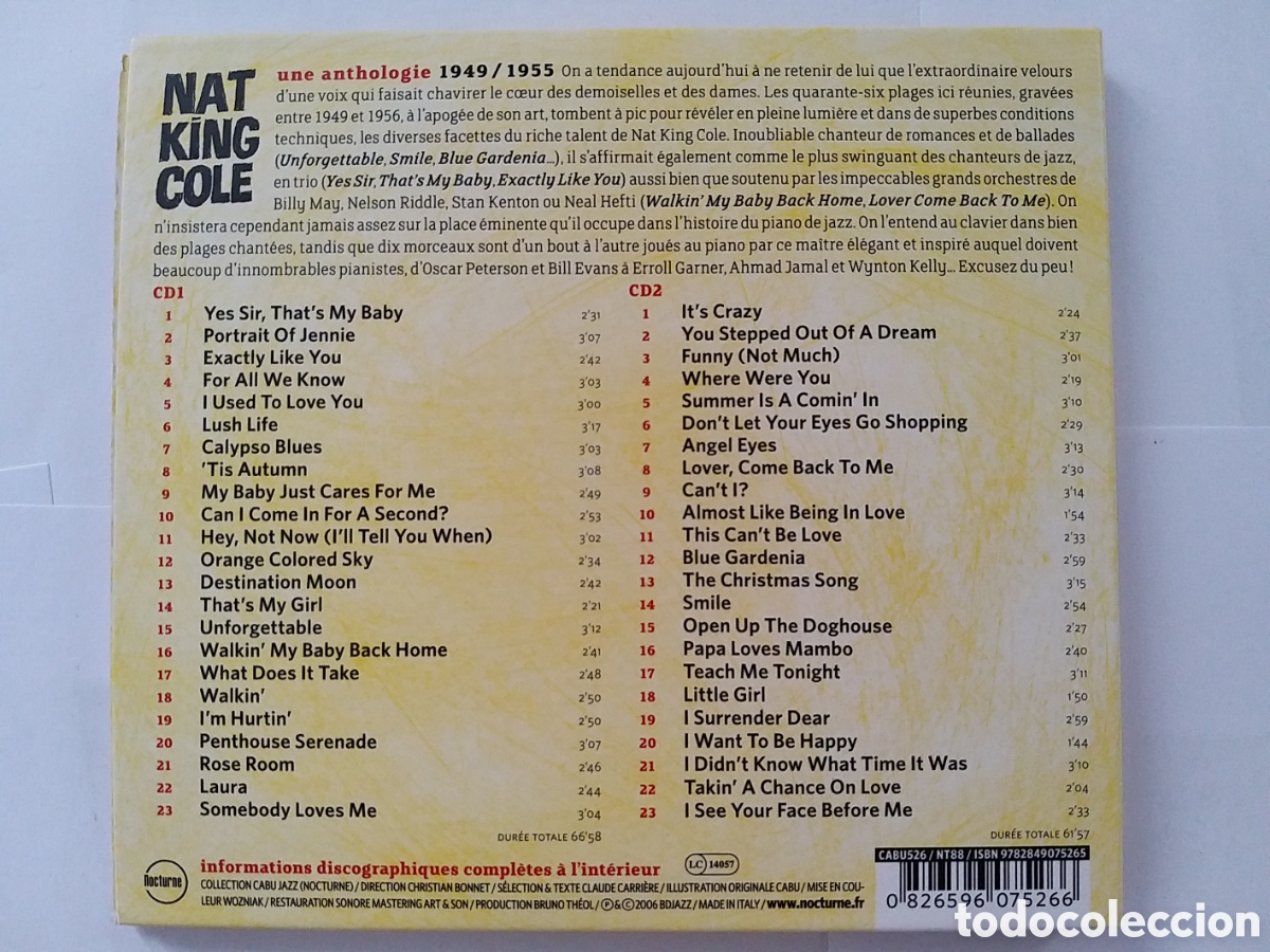 CDs de m&uacute;sica: NAT KING COLE - AN ANTHOLOGY - 2 CD SET - Foto 2