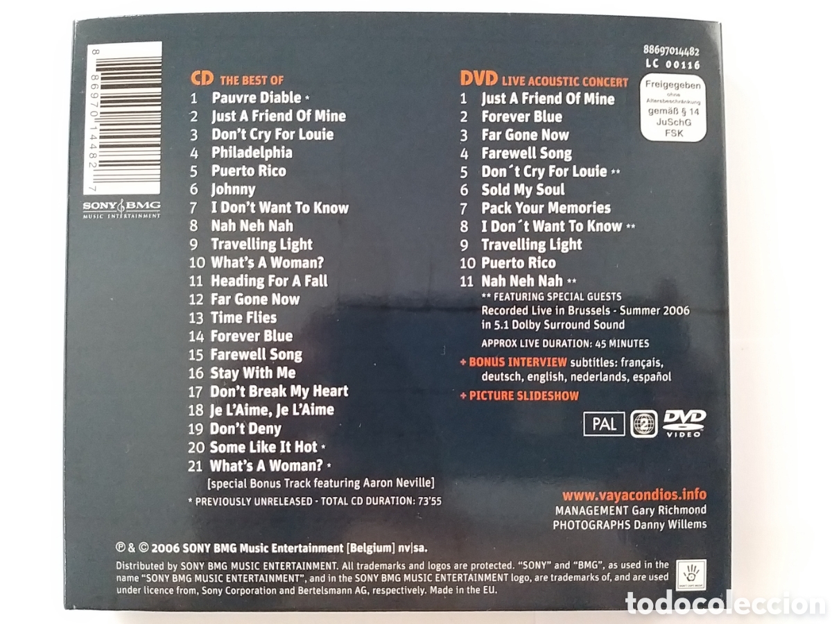 CDs de m&uacute;sica: VAYA CON DIOS - THE ULTIMATE COLLECTION - CD + DVD SET - Foto 2