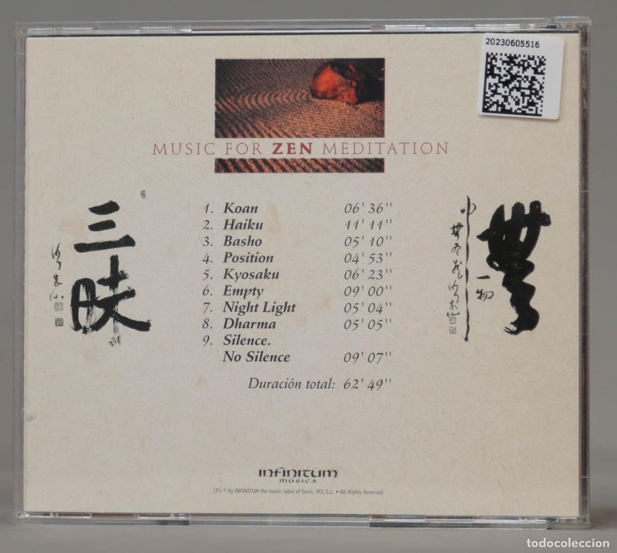 CDs de m&uacute;sica: CD. MUSIC FOR ZEN MEDITATION - Foto 2