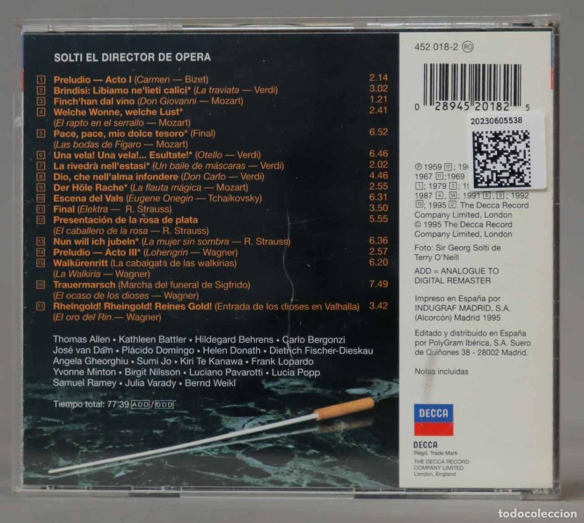 CDs de m&uacute;sica: CD. SOLTI. EL DIRECTOR DE OPERA - Foto 2