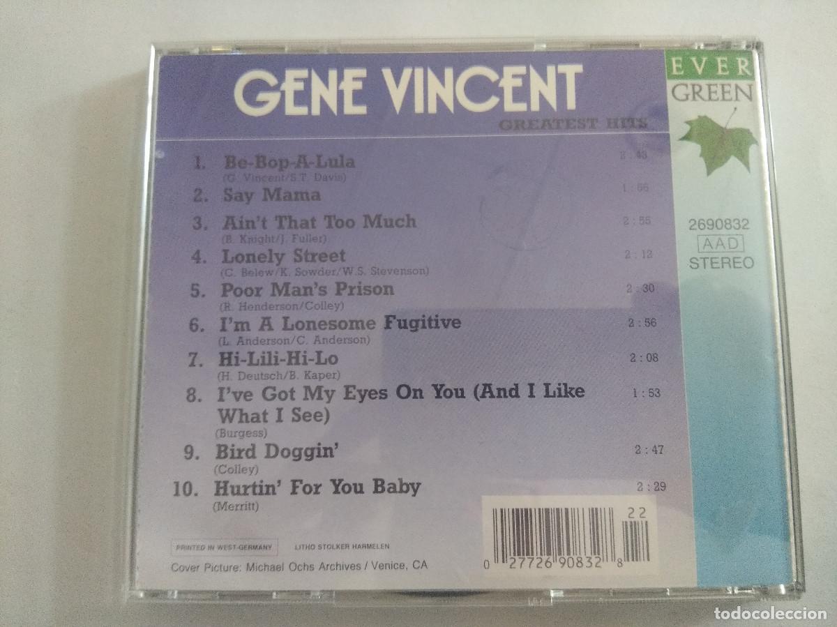 CDs de m&uacute;sica: GENE VINCENT/GREATEST HITS/CD. - Foto 3