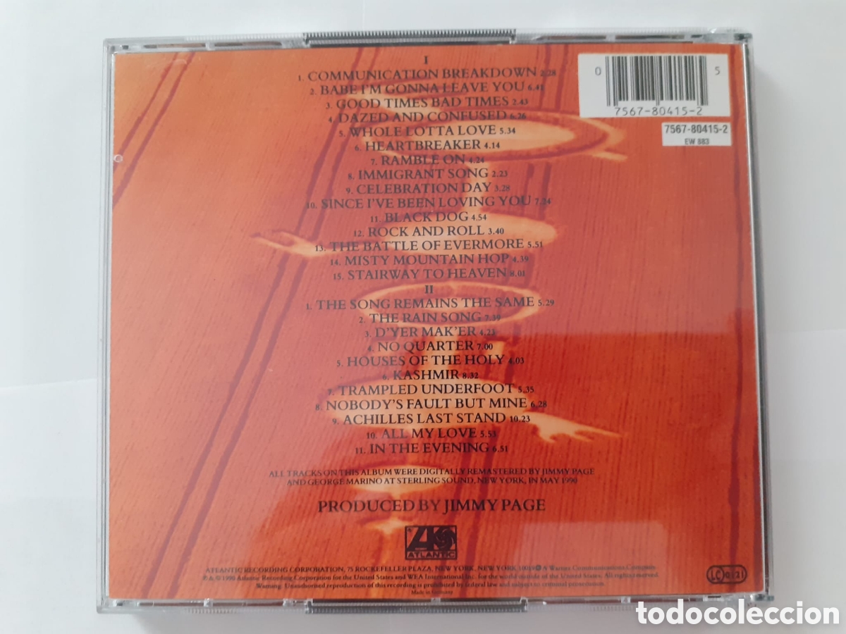 CDs de m&uacute;sica: LED ZEPPELIN - REMASTERS - 2 CD SET - Foto 2