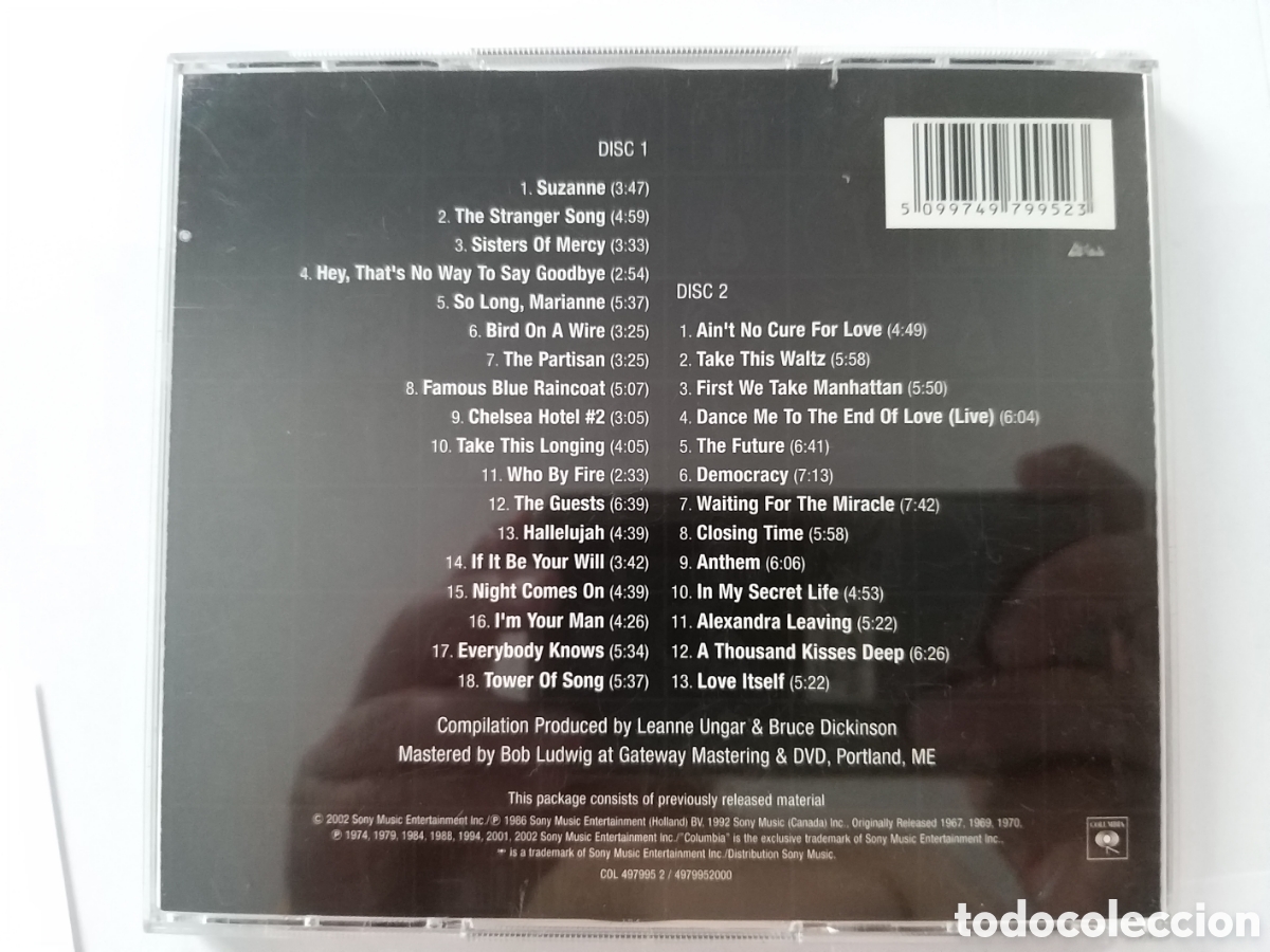 CDs de m&uacute;sica: LEONARD COHEN - THE ESSENTIAL LEONARD COHEN - 2 CS SET - Foto 3