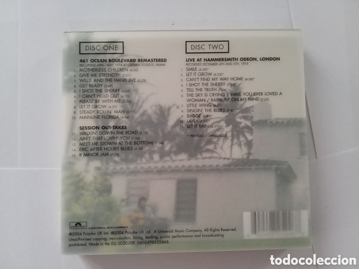 CDs de m&uacute;sica: ERIC CLAPTON - 461 OCEAN BOULEVARD - 2 CD DELUXE EDITION - Foto 2