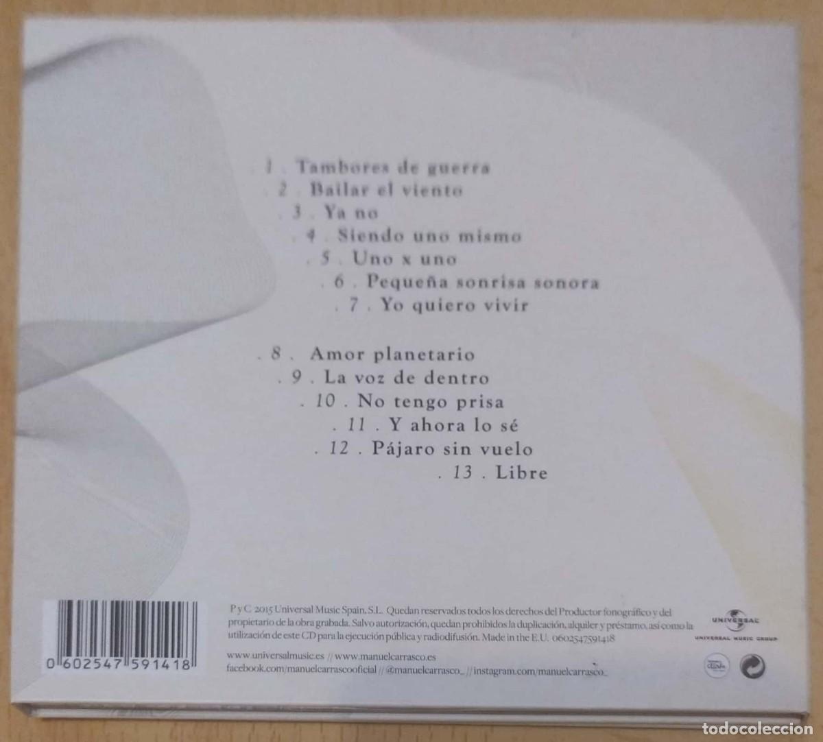 CDs de m&uacute;sica: MANUEL CARRASCO (BAILAR EL VIENTO) CD 2015 DIGIPACK - Foto 2