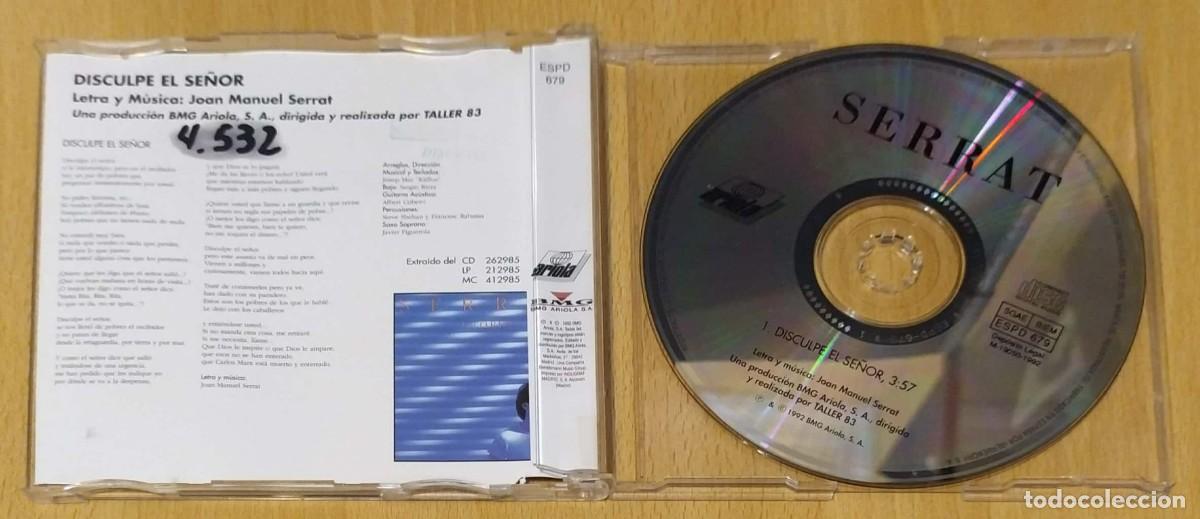 CDs de m&uacute;sica: JOAN MANUEL SERRAT (DISCULPE EL SE&Ntilde;OR) CD Single 1992 - Foto 2