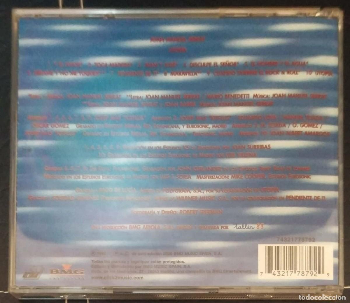 CDs de m&uacute;sica: JOAN MANUEL SERRAT (UTOPIA) CD 2000 - Foto 2