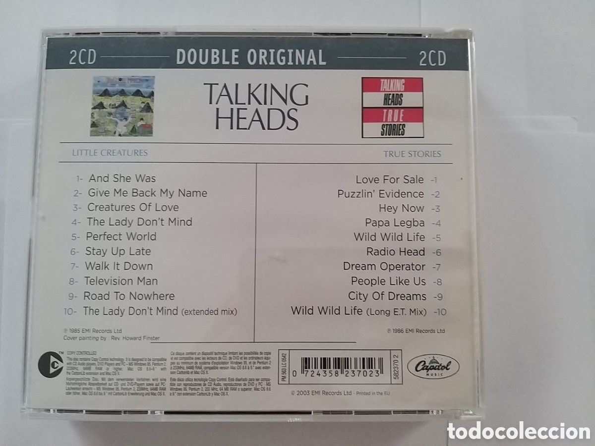 CDs de m&uacute;sica: TALKING HEADS - LITTLE CREATURES & TRUE STORIES - 2 CD SET - Foto 2